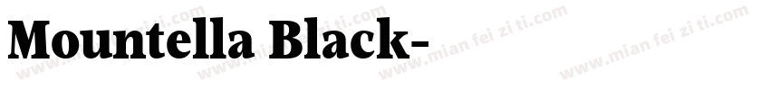 Mountella Black字体转换